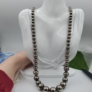 Sterling Silver Necklace Heirloom Long Length Cascading 34 Inches N3632